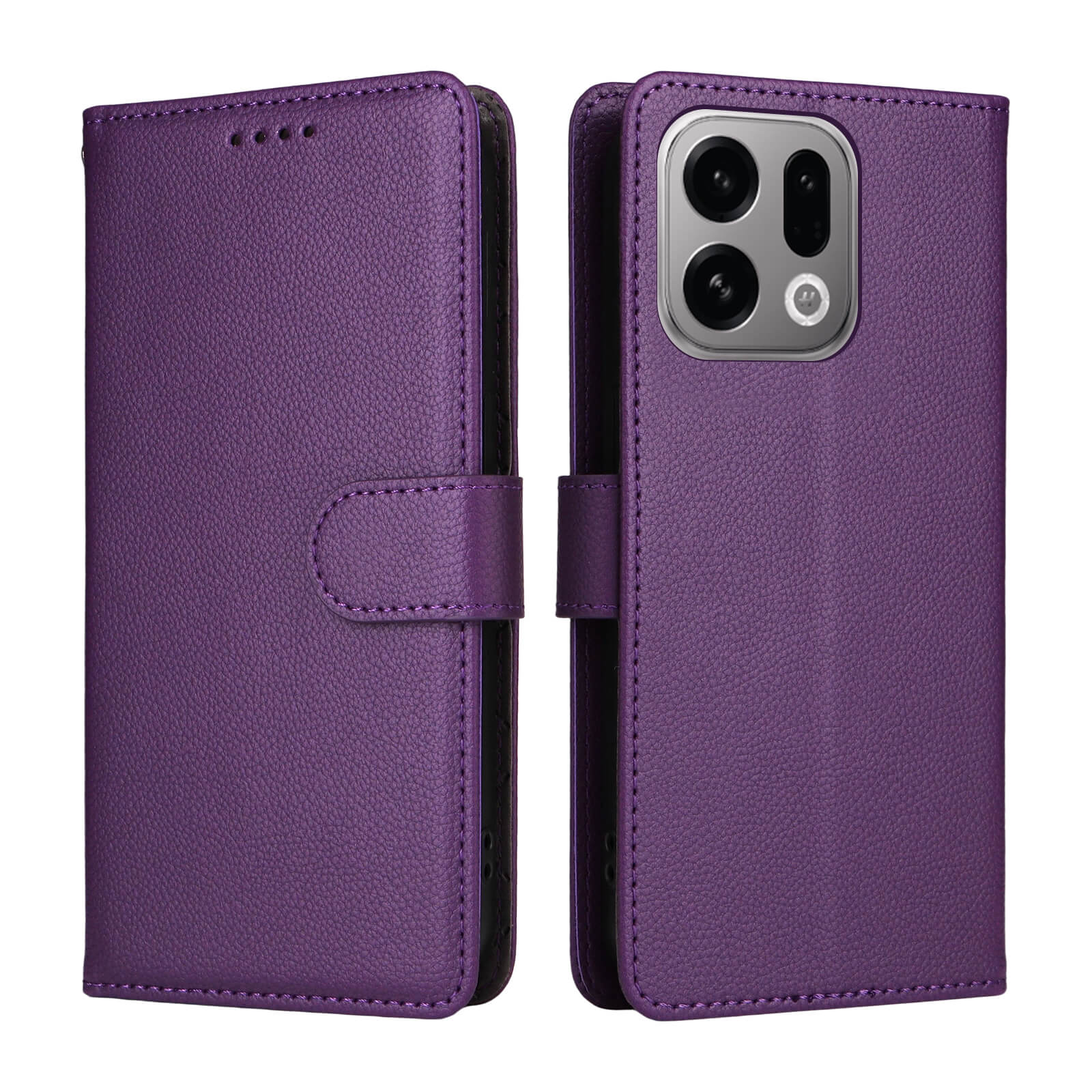 OPPO Find X9 - Leather-look case with textured surface