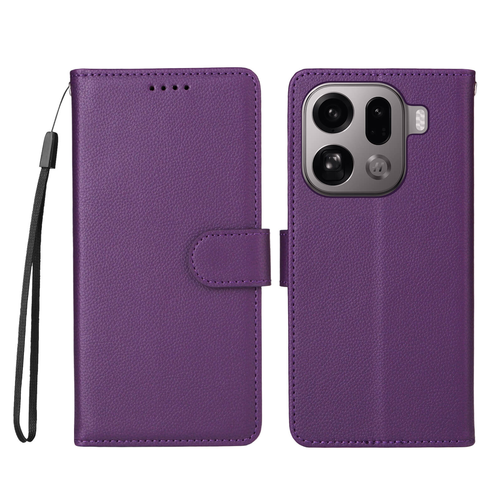 OPPO Find X9 Pro - Leather-look case with textured surface