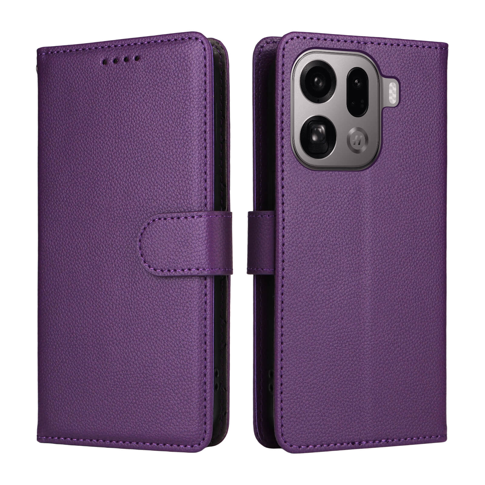 OPPO Find X9 Pro - Leather-look case with textured surface