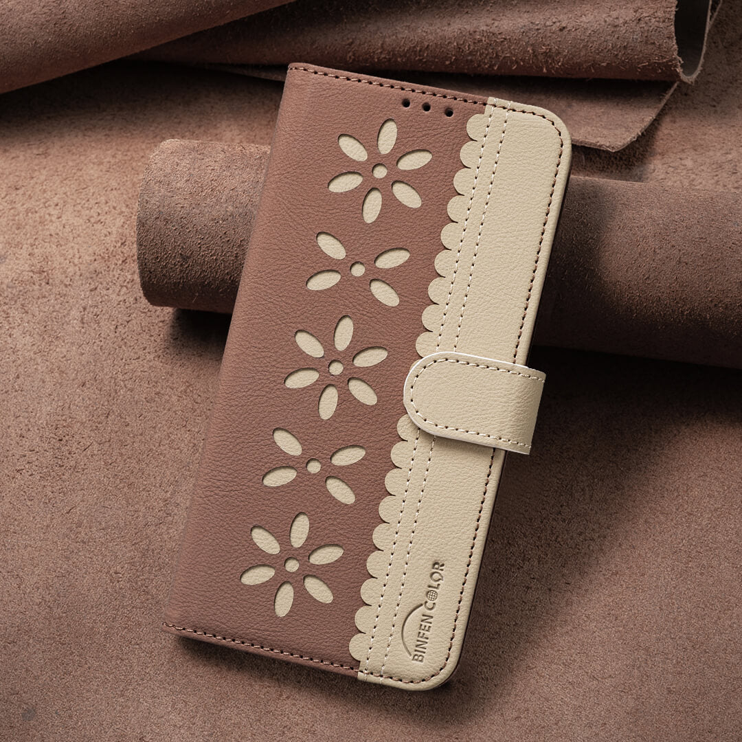 Galaxy A57 - Custodia in pelle BINFEN Floral