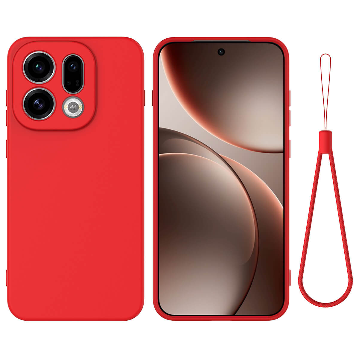 OPPO Find X9 - Coque en caoutchouc silicone