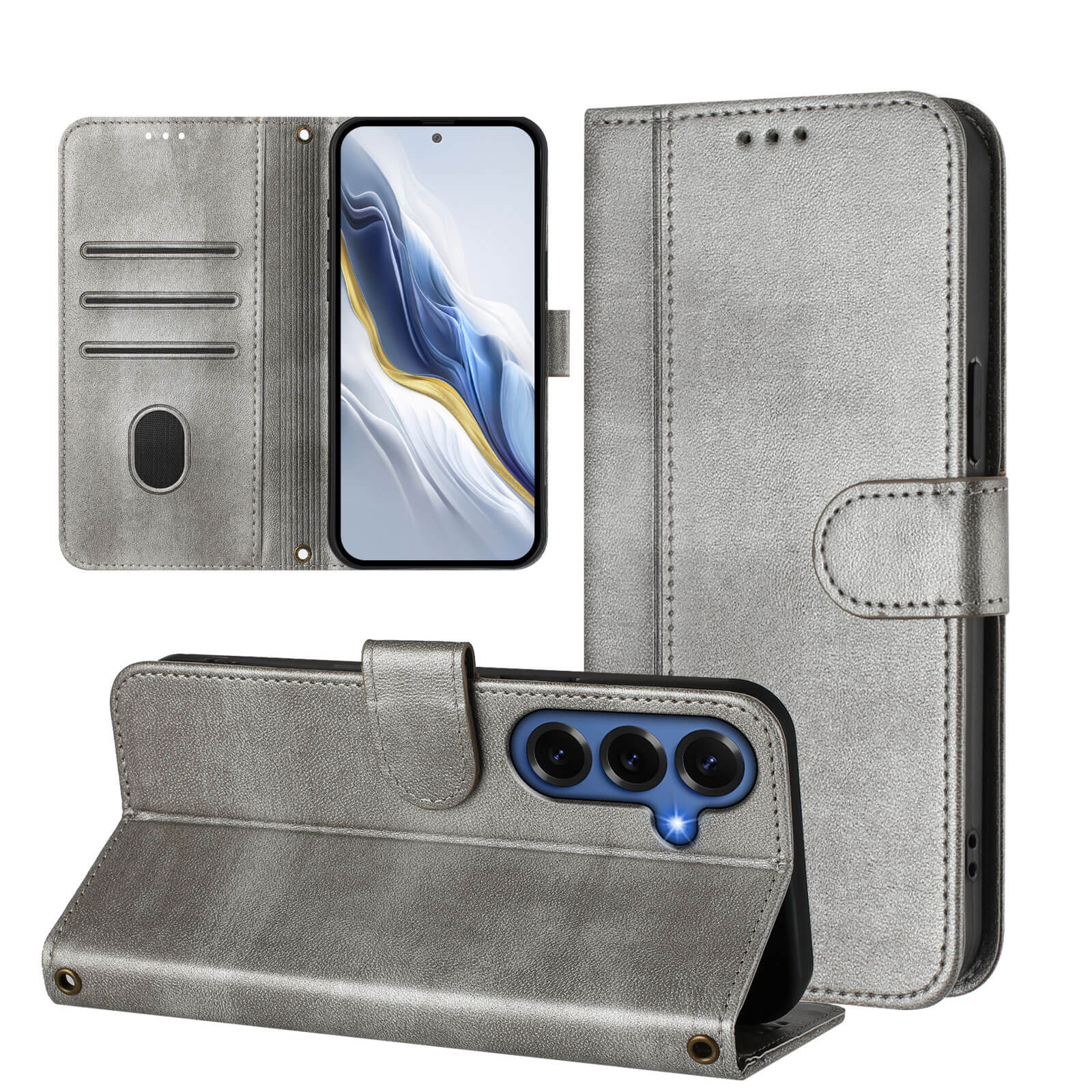 Galaxy S26+ Plus – Retro Look Etui im Vintage Design