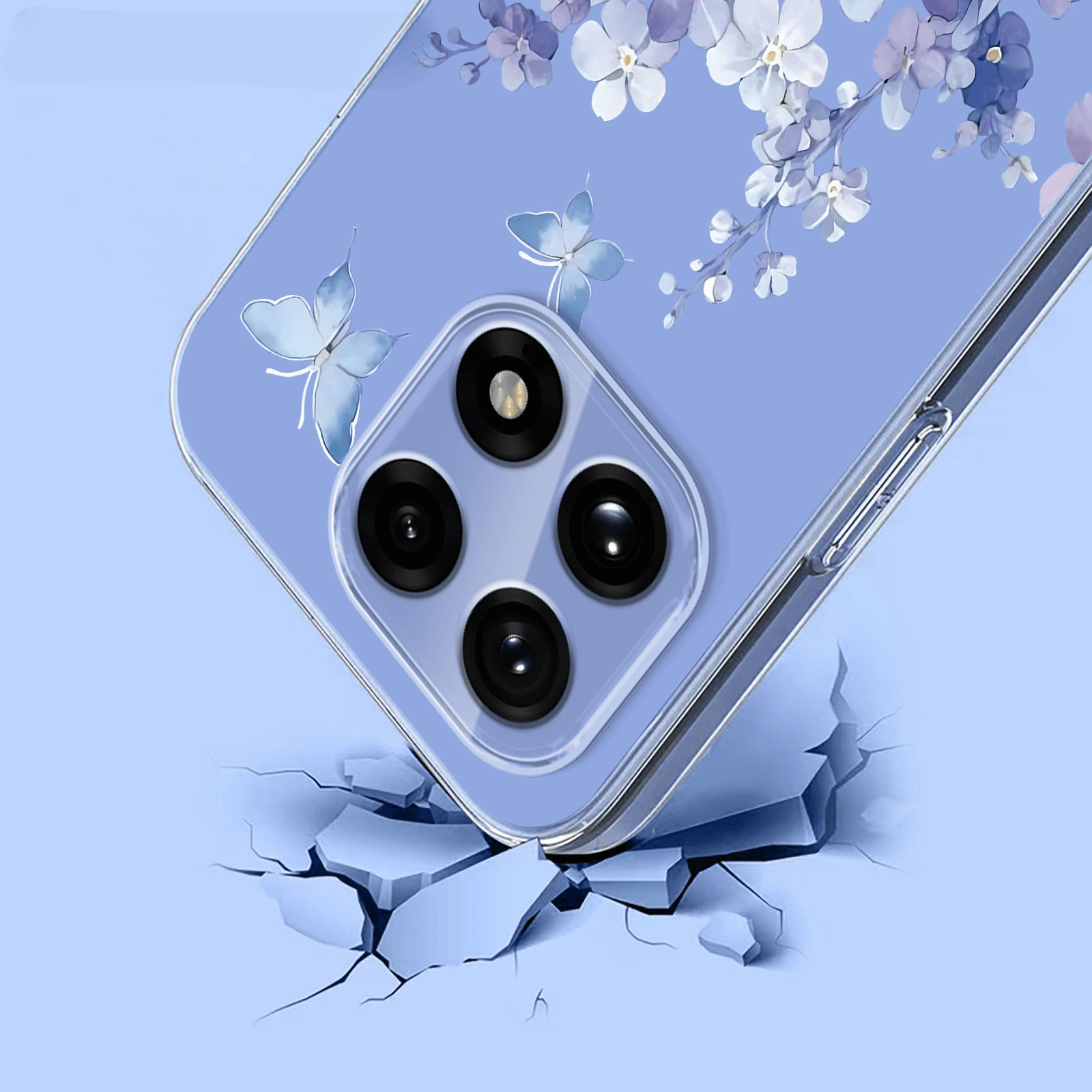 OnePlus 15 - Coque en caoutchouc silicone fleures