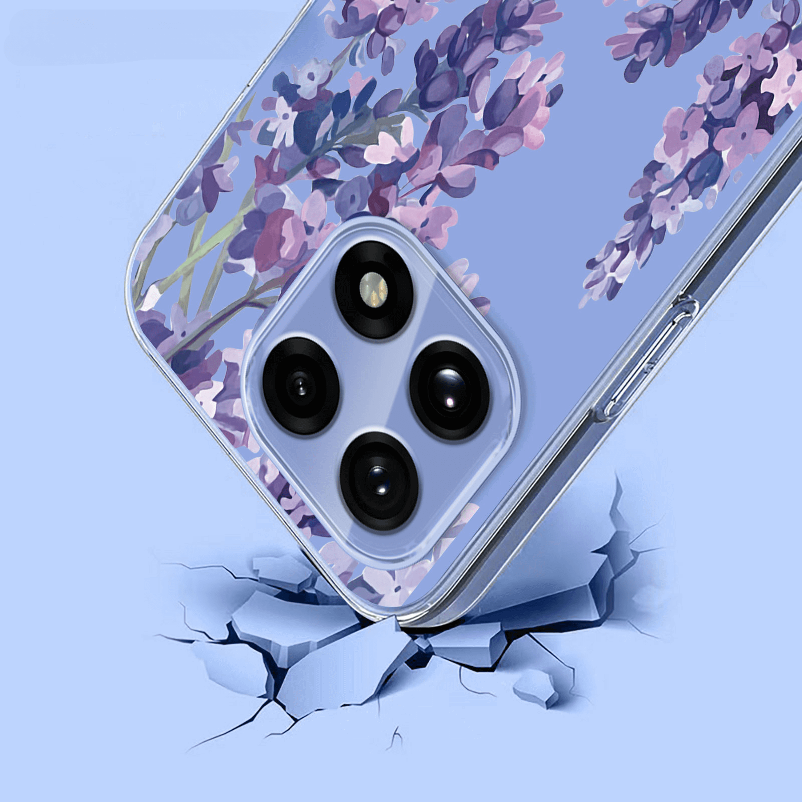 OnePlus 15 - Coque en caoutchouc silicone fleures