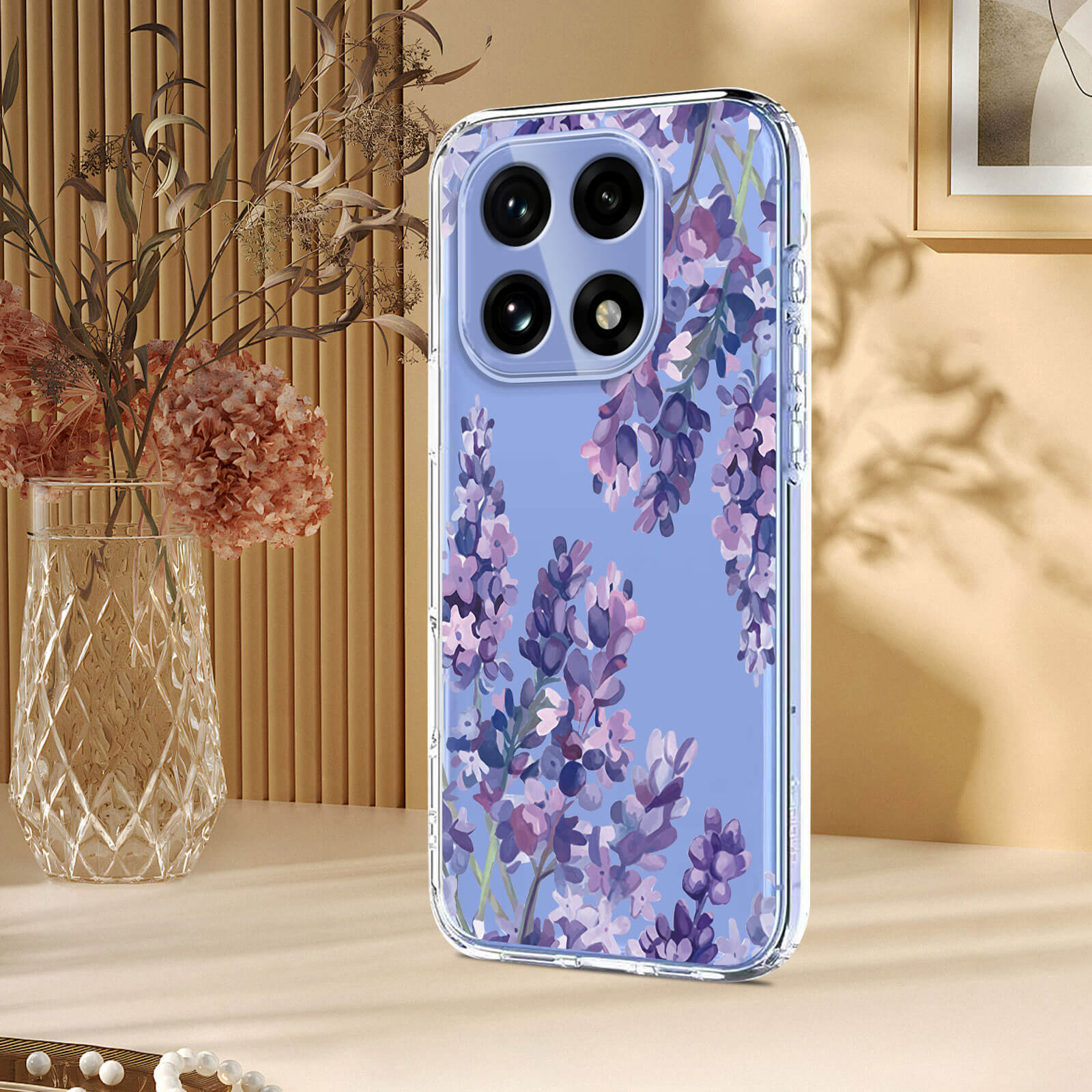 OnePlus 15 - Coque en caoutchouc silicone fleures