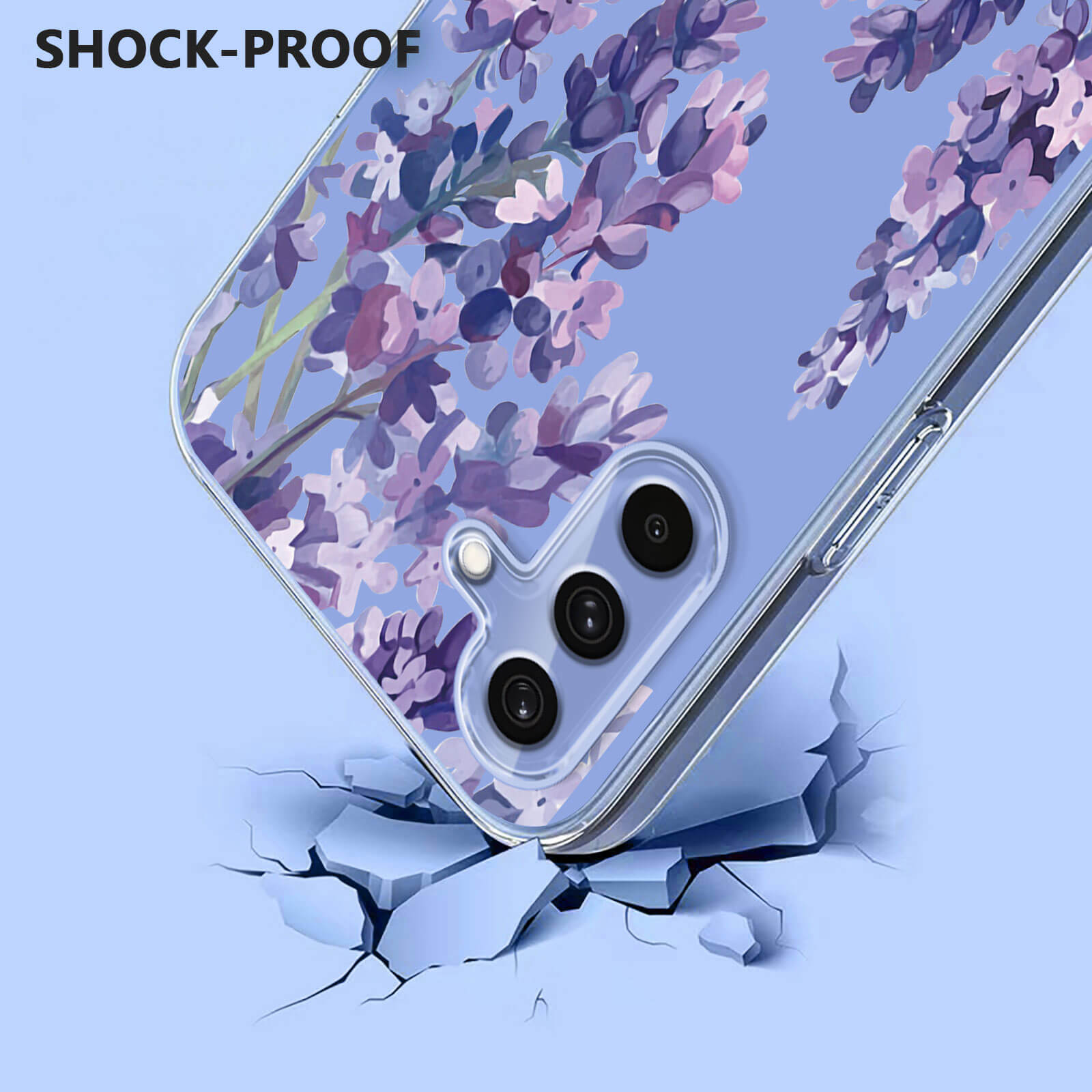 Galaxy A57 - Silikon Gummi Hülle Blumen