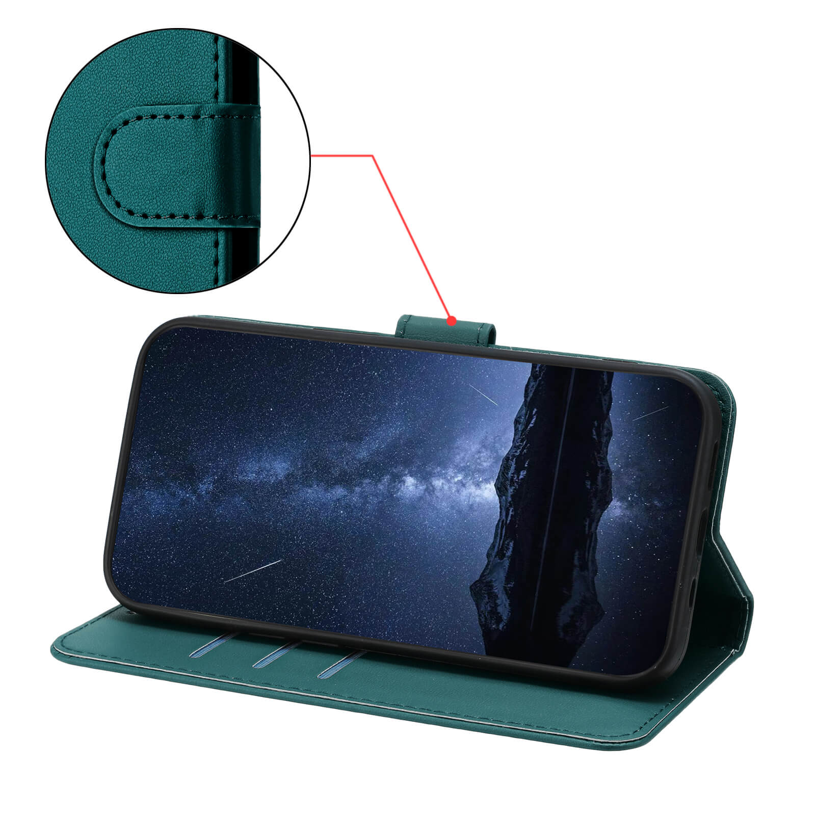 Galaxy A37 - Solide Leder Etui Hülle