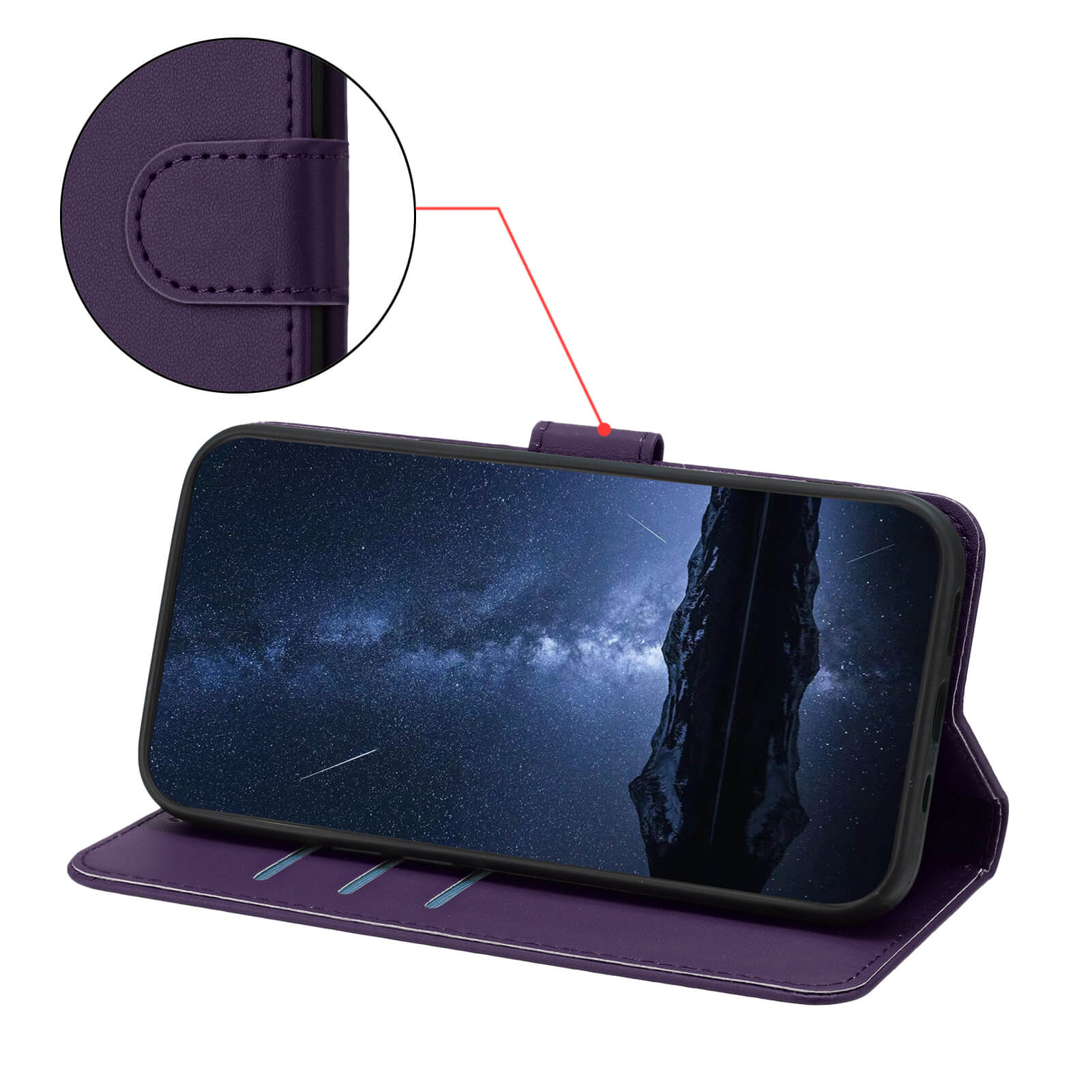 Galaxy A37 - Solide Leder Etui Hülle
