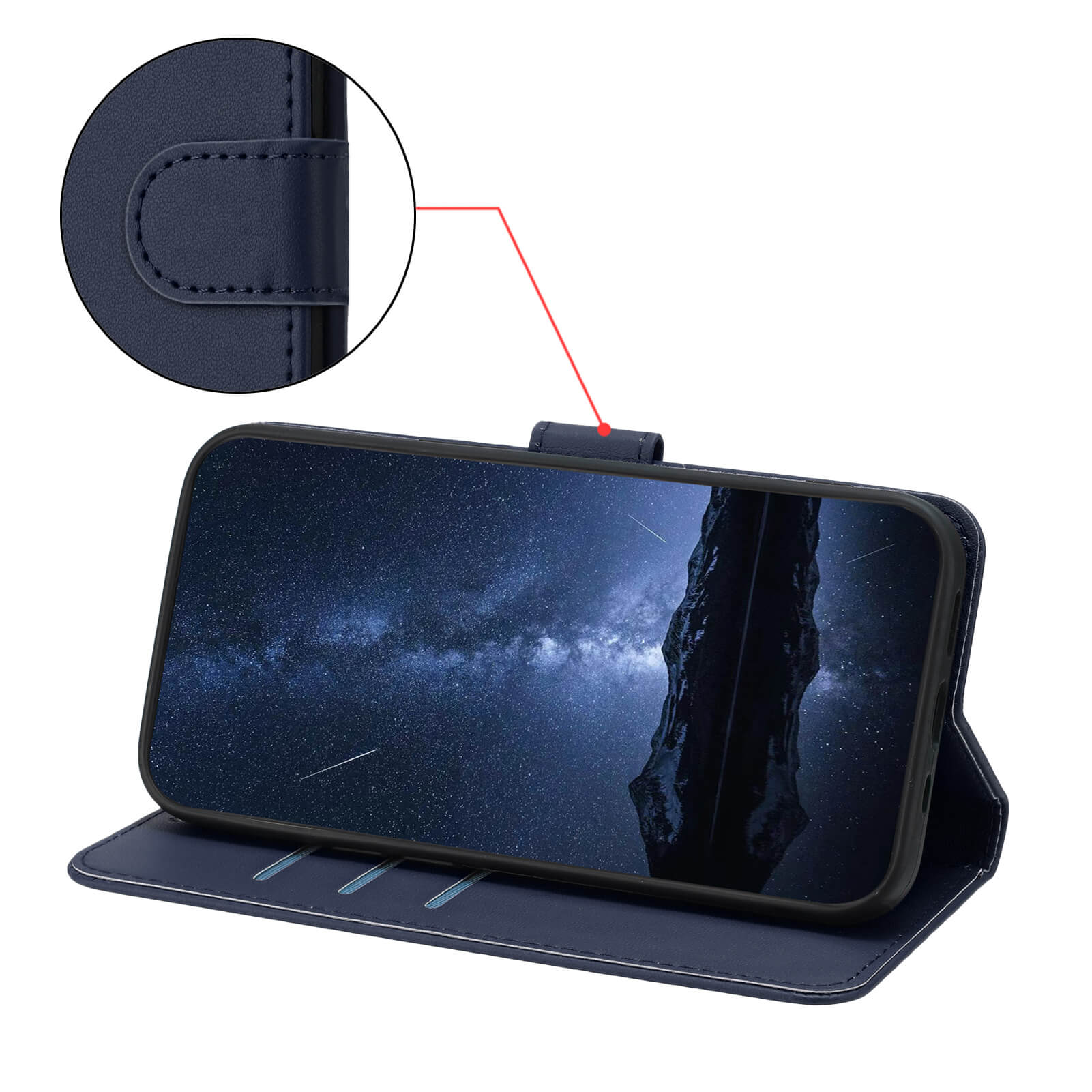 Galaxy A37 - Solide Leder Etui Hülle