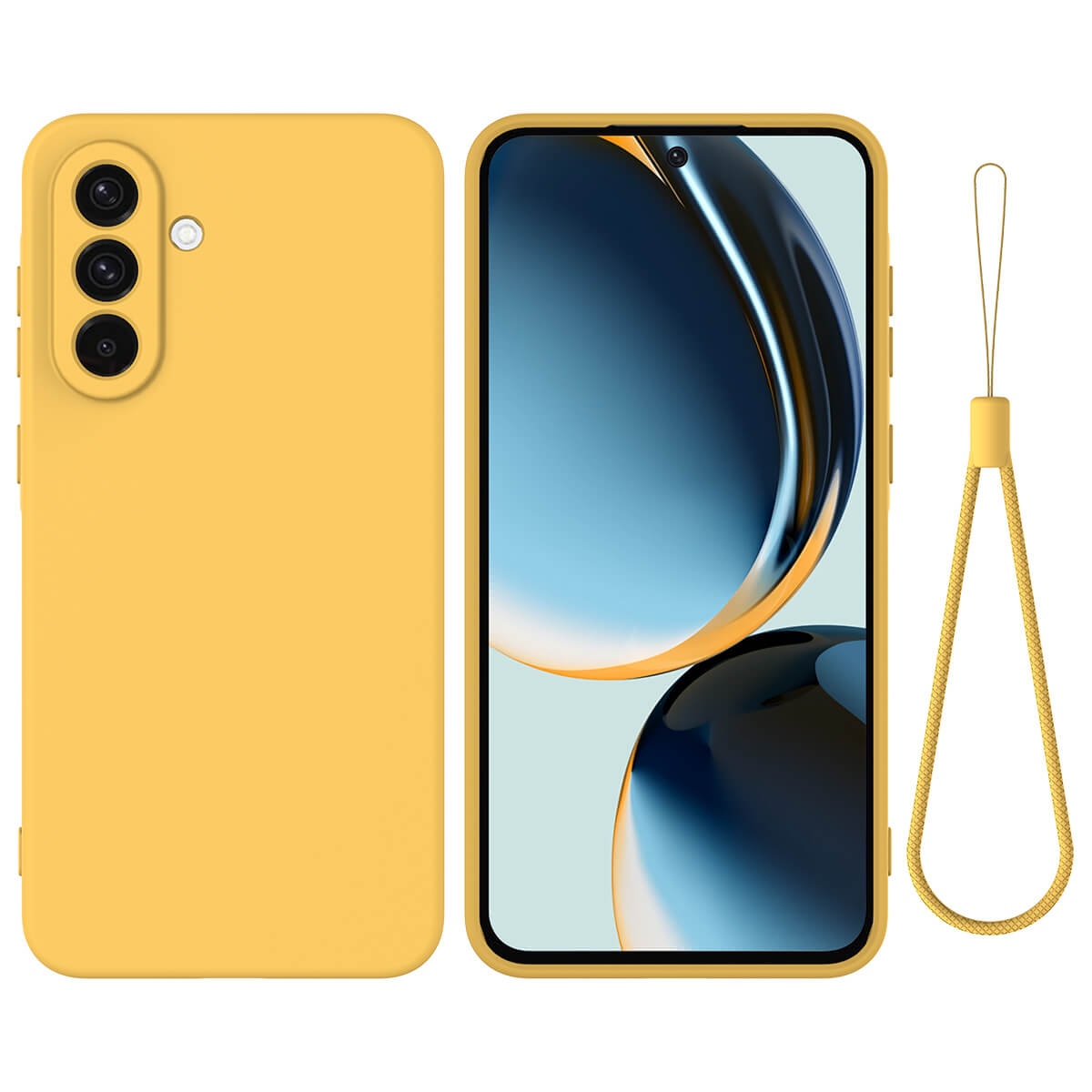 Galaxy S26+ Plus - Silikon Gummi Hülle mit Riemen