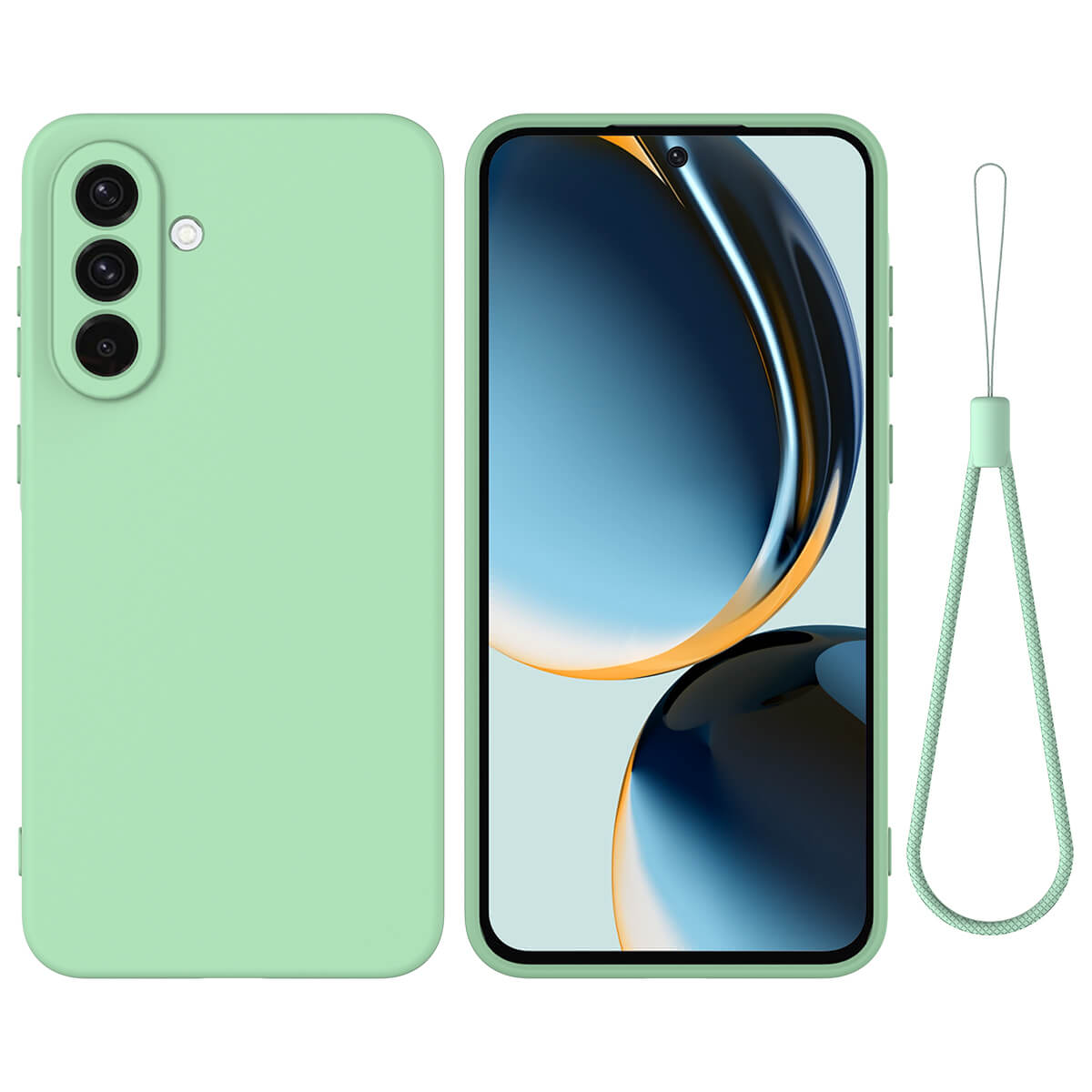 Galaxy S26+ Plus - Silikon Gummi Hülle mit Riemen