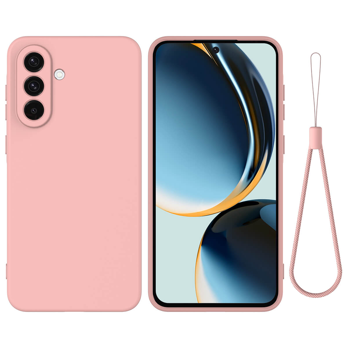 Galaxy S26+ Plus - Silikon Gummi Hülle mit Riemen