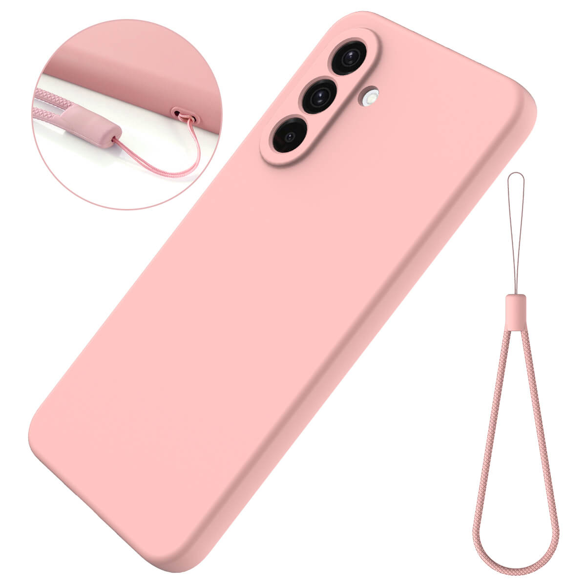 Galaxy S26+ Plus - Silikon Gummi Hülle mit Riemen
