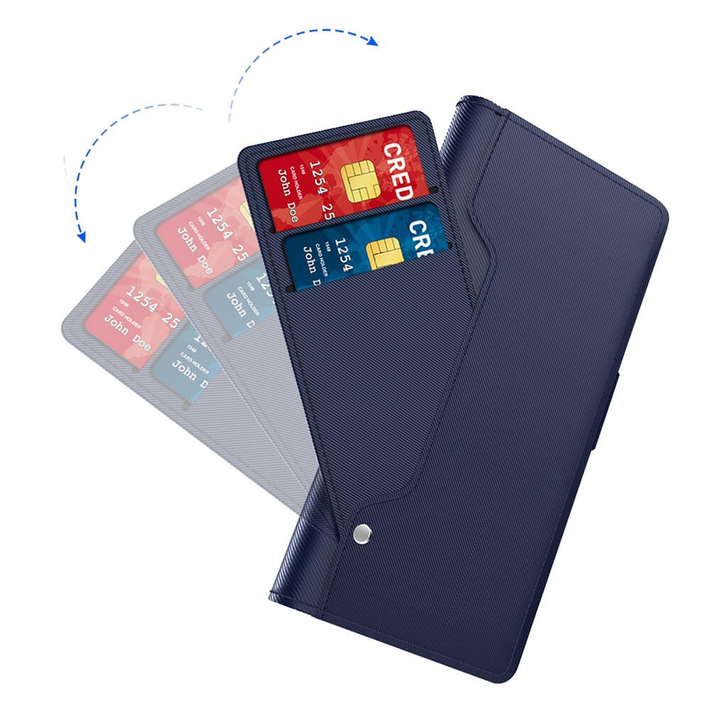 Galaxy A57 - PU Leather Flip Case with Card Holder, Mirror & Kickstand