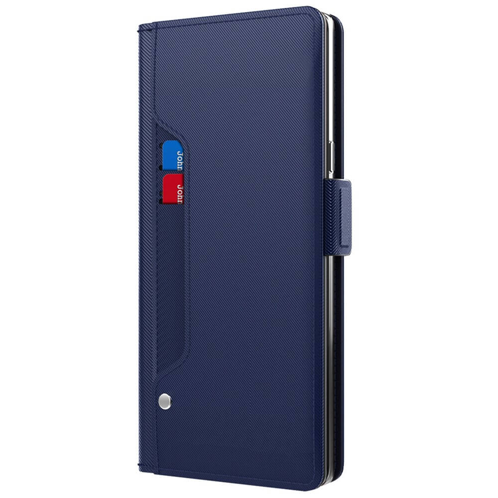 Galaxy A57 - PU Leather Flip Case with Card Holder, Mirror & Kickstand