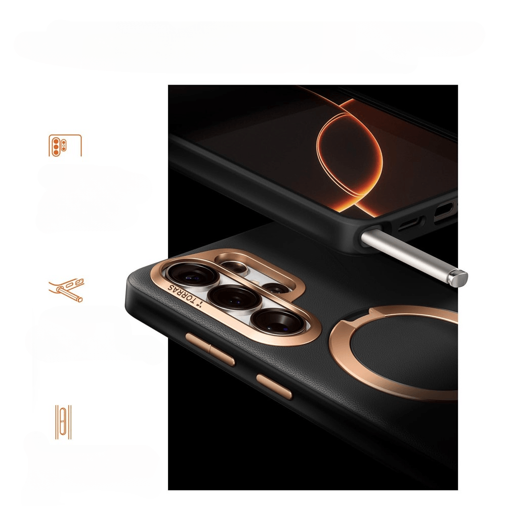 Galaxy S26 Ultra - TORRAS Ostand Q3 VegSkin MagSafe Hülle mit Ständer