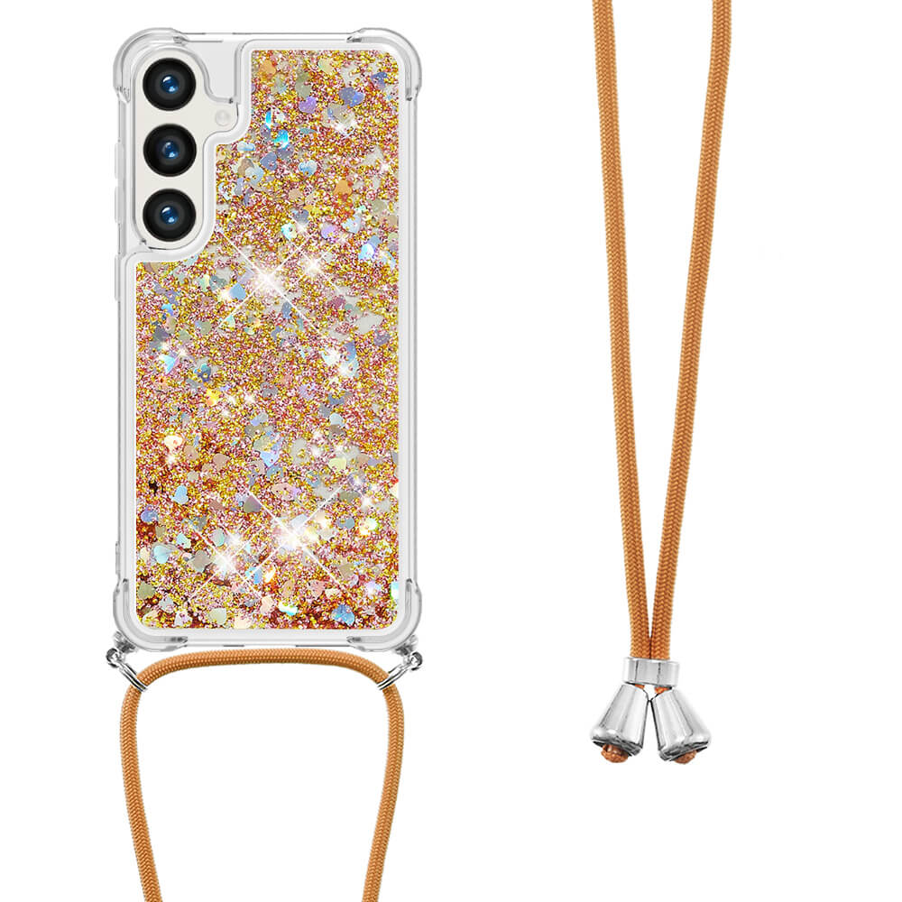Galaxy S26+ Plus - Custodia glitterata con cordino