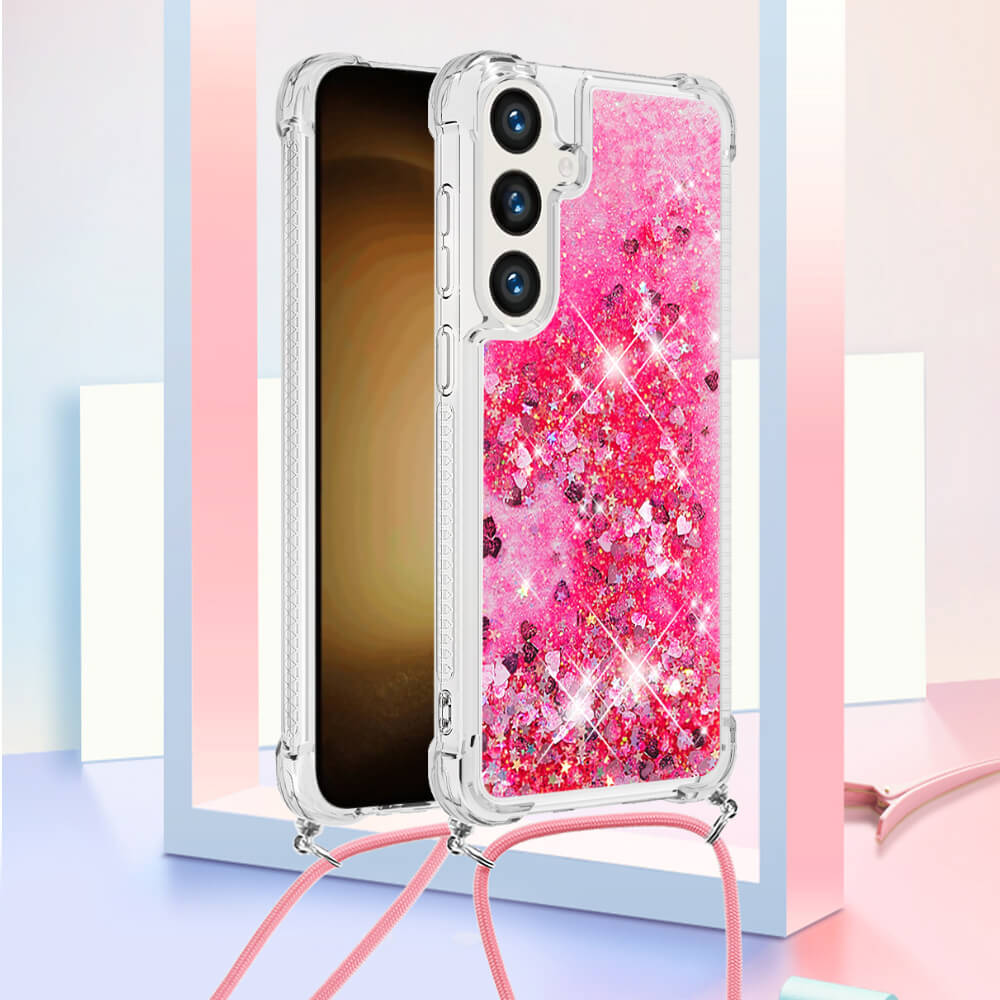 Galaxy S26+ Plus - Custodia glitterata con cordino