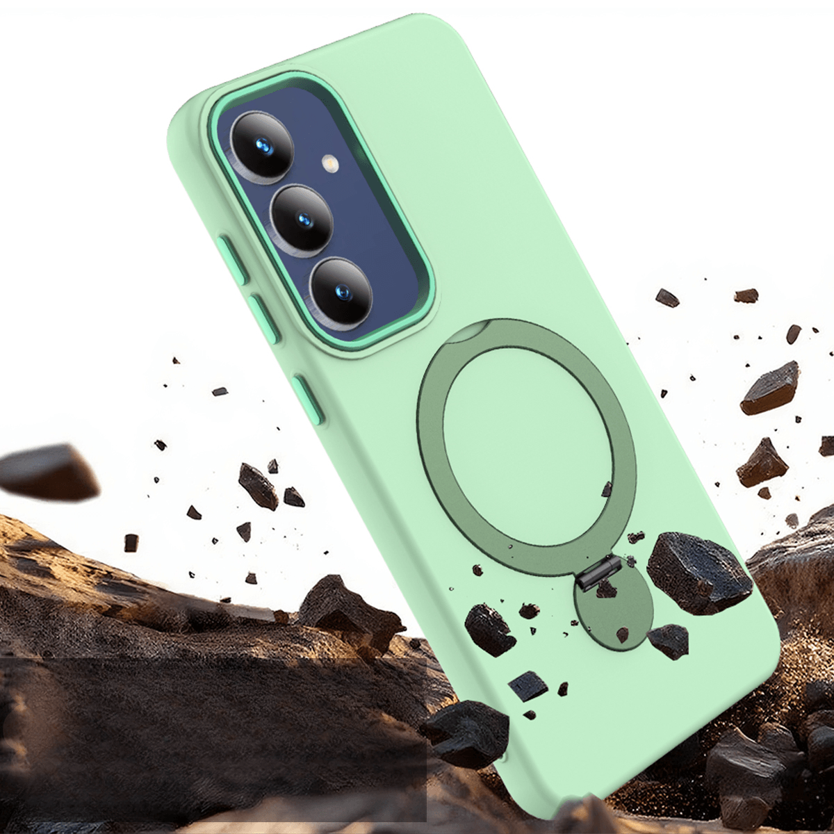 Galaxy A57 - MagSafe Hülle mit drehbarem Ringhalter & Standfunktion