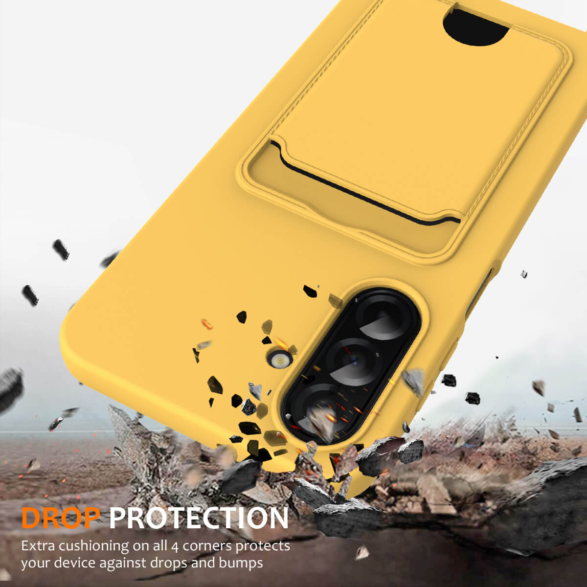 Galaxy A57 - Custodia in silicone liquido con portacarte e tracolla