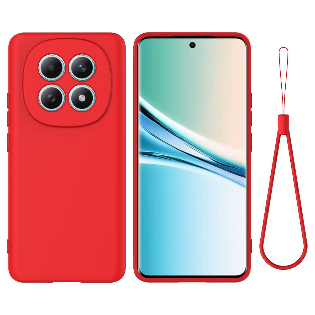 Xiaomi Redmi Note 15 4G Silikon Gummi Hülle mit Riemen