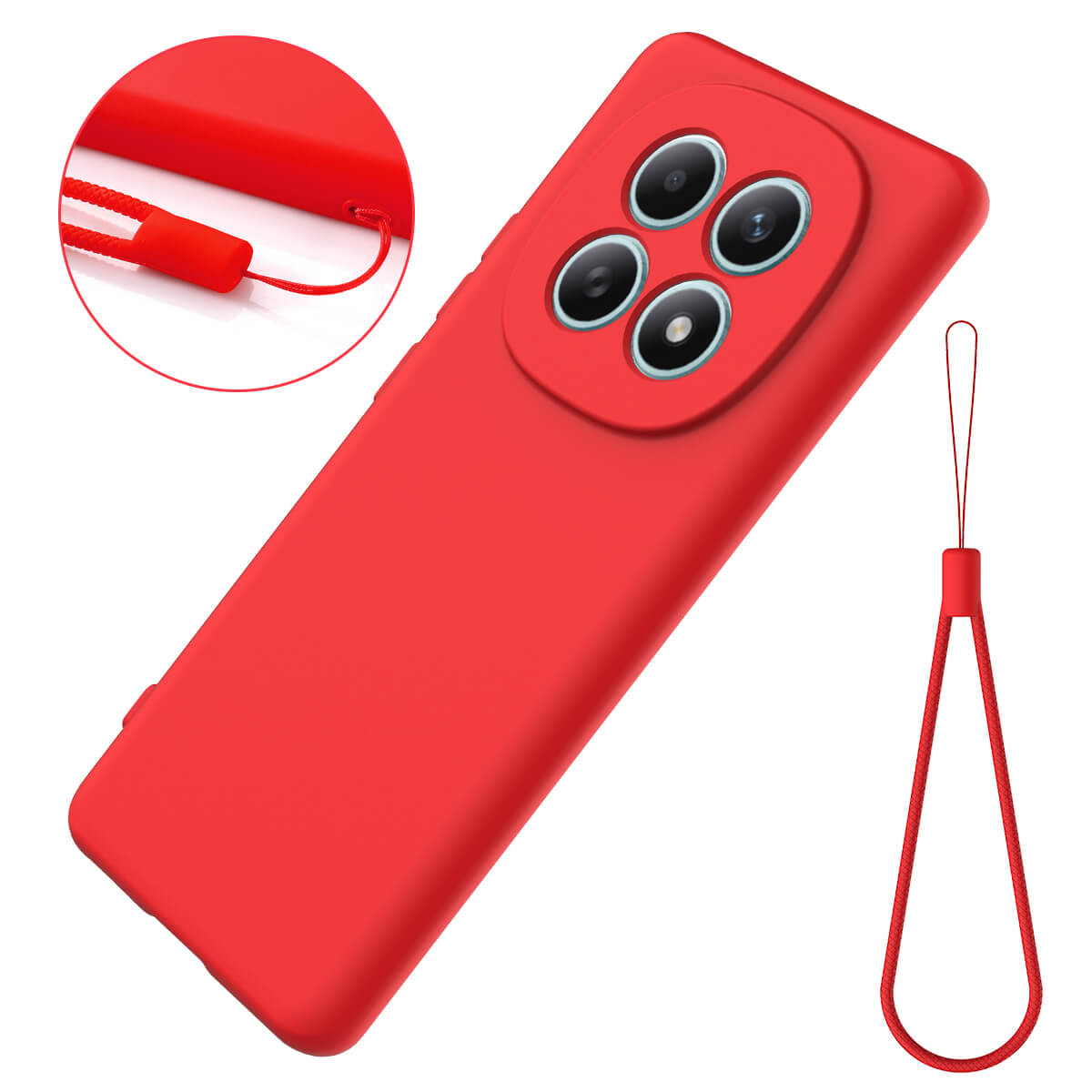 Xiaomi Redmi Note 15 4G Silikon Gummi Hülle mit Riemen