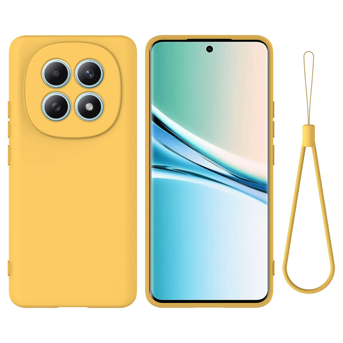 Xiaomi Redmi Note 15 4G Silikon Gummi Hülle mit Riemen