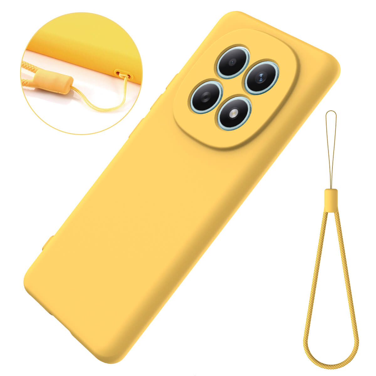 Xiaomi Redmi Note 15 4G Silikon Gummi Hülle mit Riemen