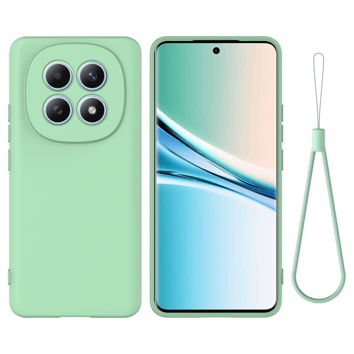 Xiaomi Redmi Note 15 4G Silikon Gummi Hülle mit Riemen