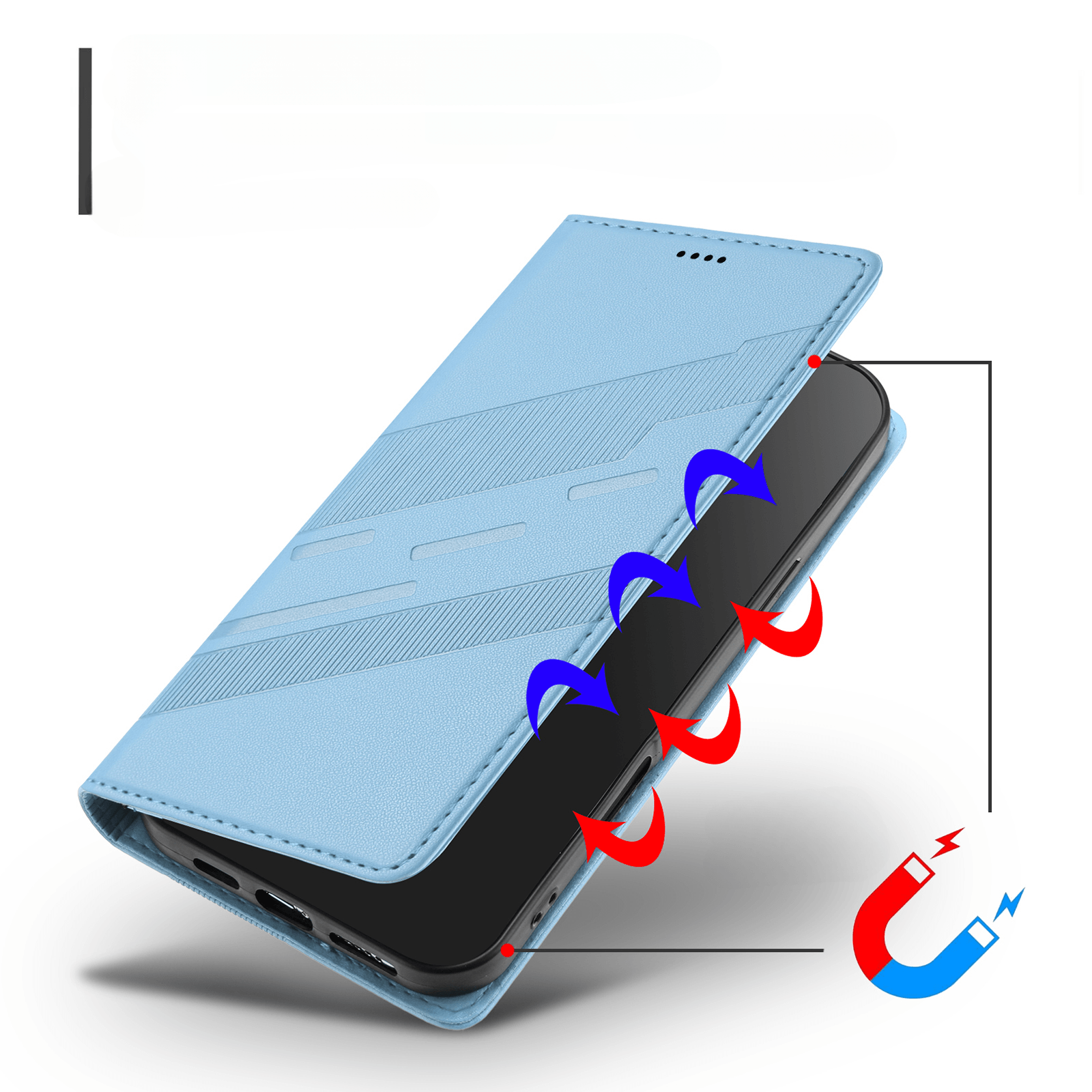 Galaxy A57 - Punk Style Wallet Case mit Standfunktion