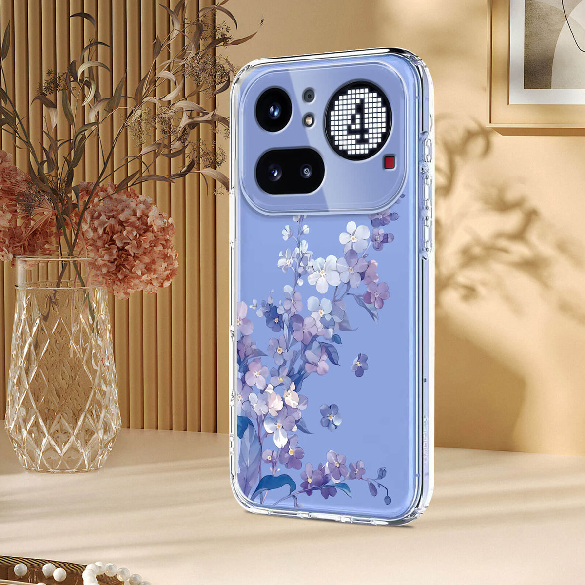 Nothing Phone (4a) Pro - Silikon Gummi Hülle Blumen