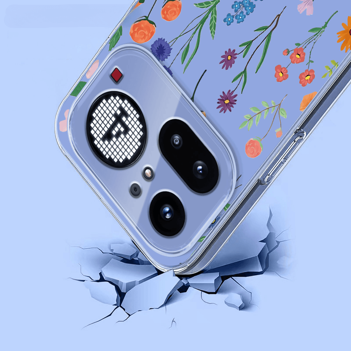 Nothing Phone (4a) Pro - Silikon Gummi Hülle Blumen