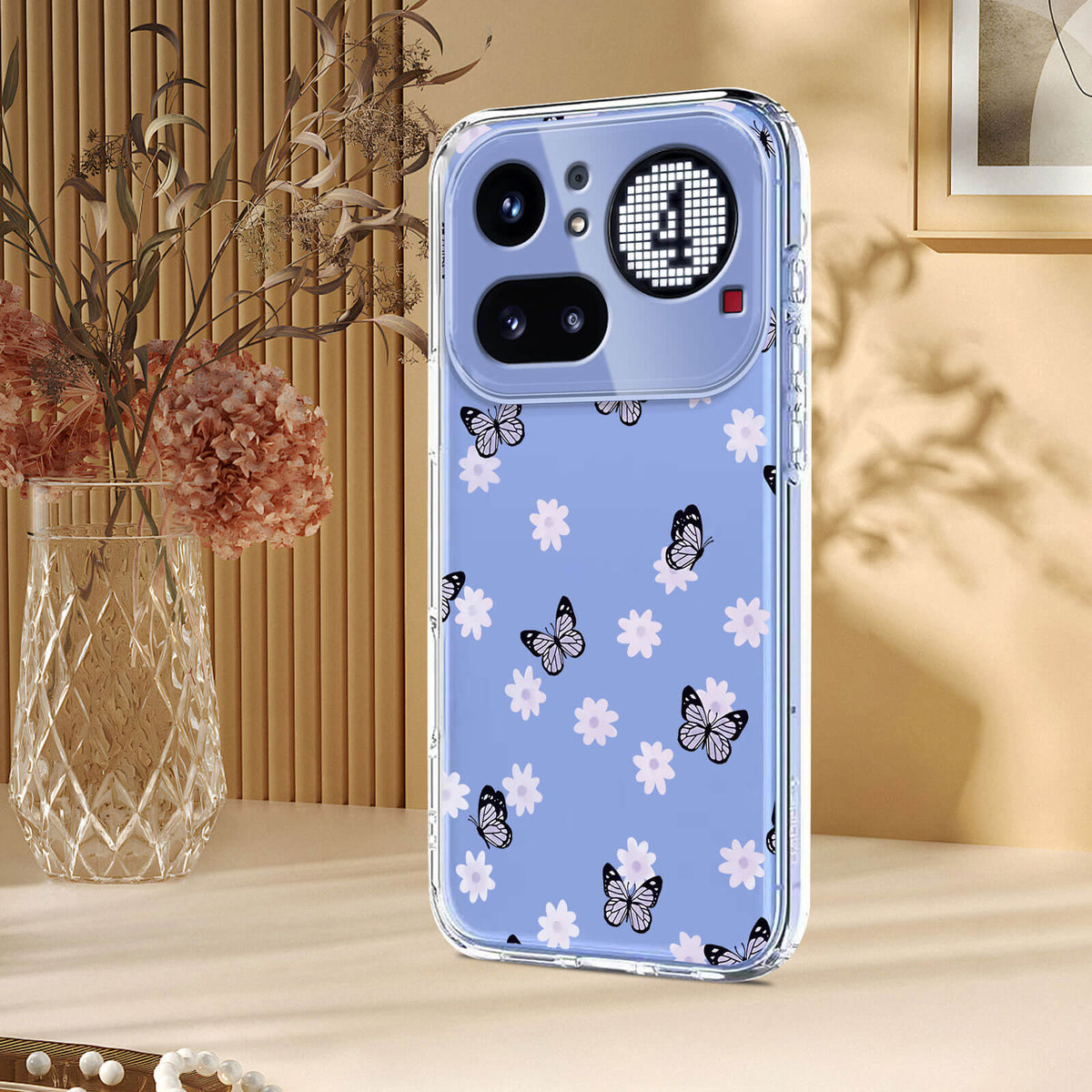 Nothing Phone (4a) Pro - Silikon Gummi Hülle Blumen