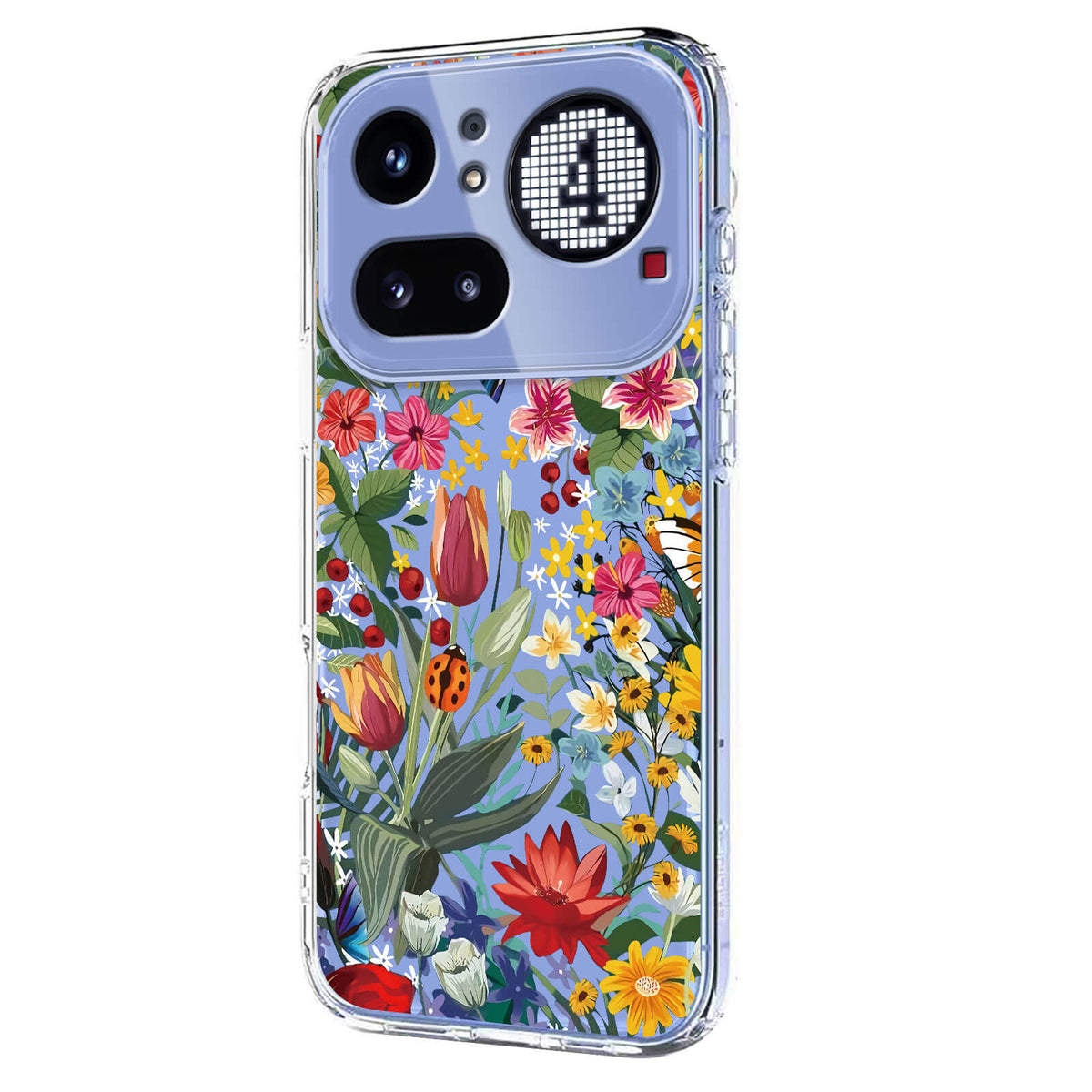 Nothing Phone (4a) Pro - Silikon Gummi Hülle Blumen