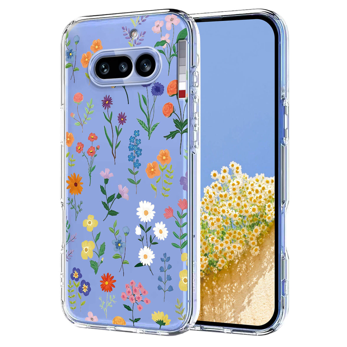 Nothing Phone (4a) - Silikon Gummi Hülle Blumen
