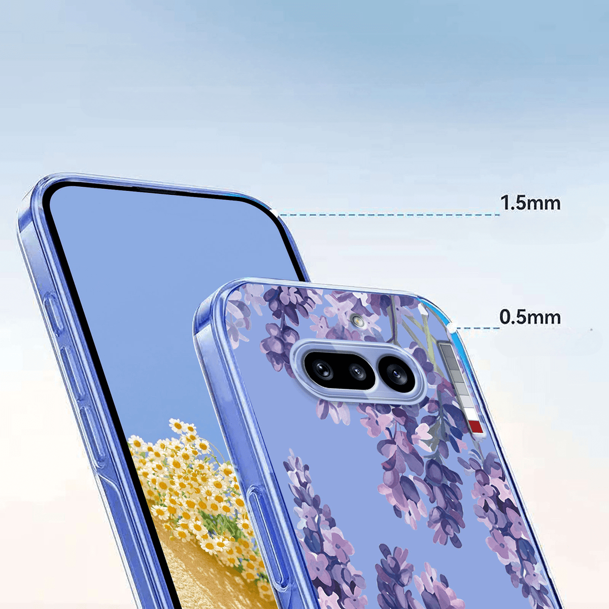 Nothing Phone (4a) - Silikon Gummi Hülle Blumen