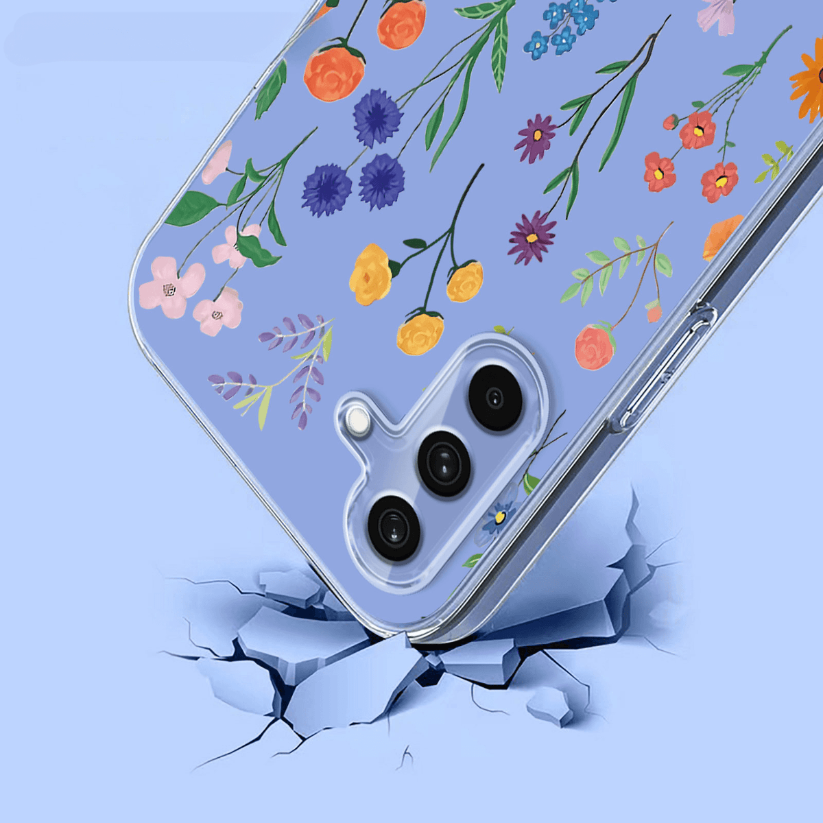 Galaxy A27 - Custodia in gomma siliconica fiori