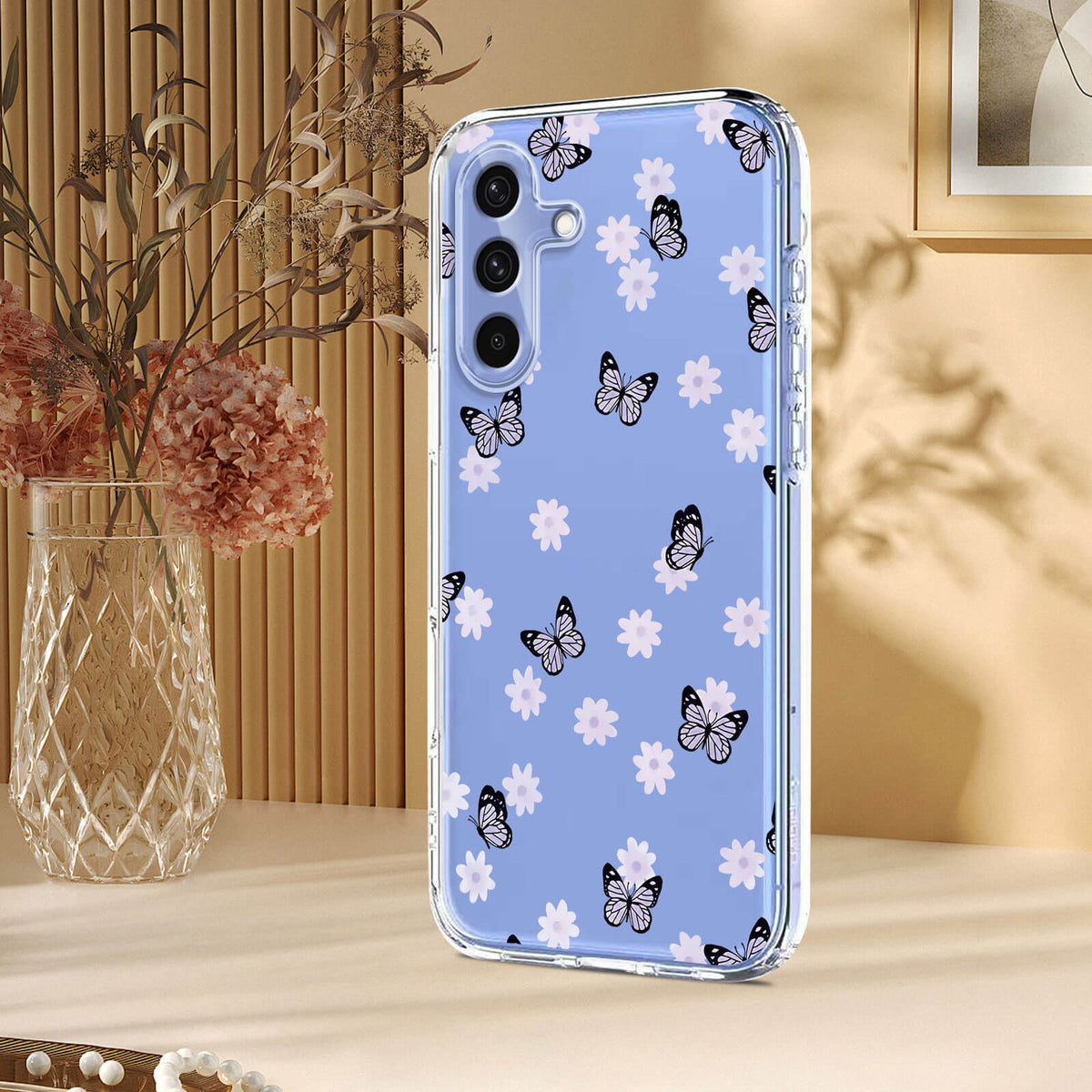Galaxy A27 - Custodia in gomma siliconica fiori