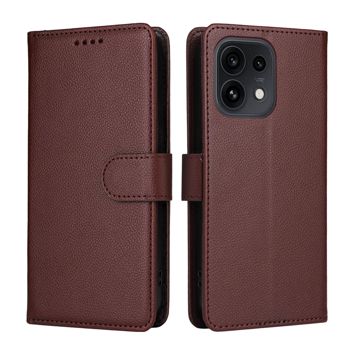 OPPO Reno16 / Reno16 Pro - Étui aspect cuir avec surface structurée