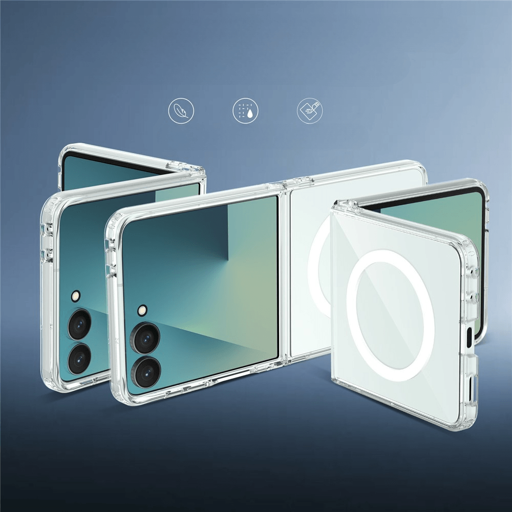 Galaxy Z Flip8 – 5-in-1 Schutzset mit magnetischem Acryl Cover