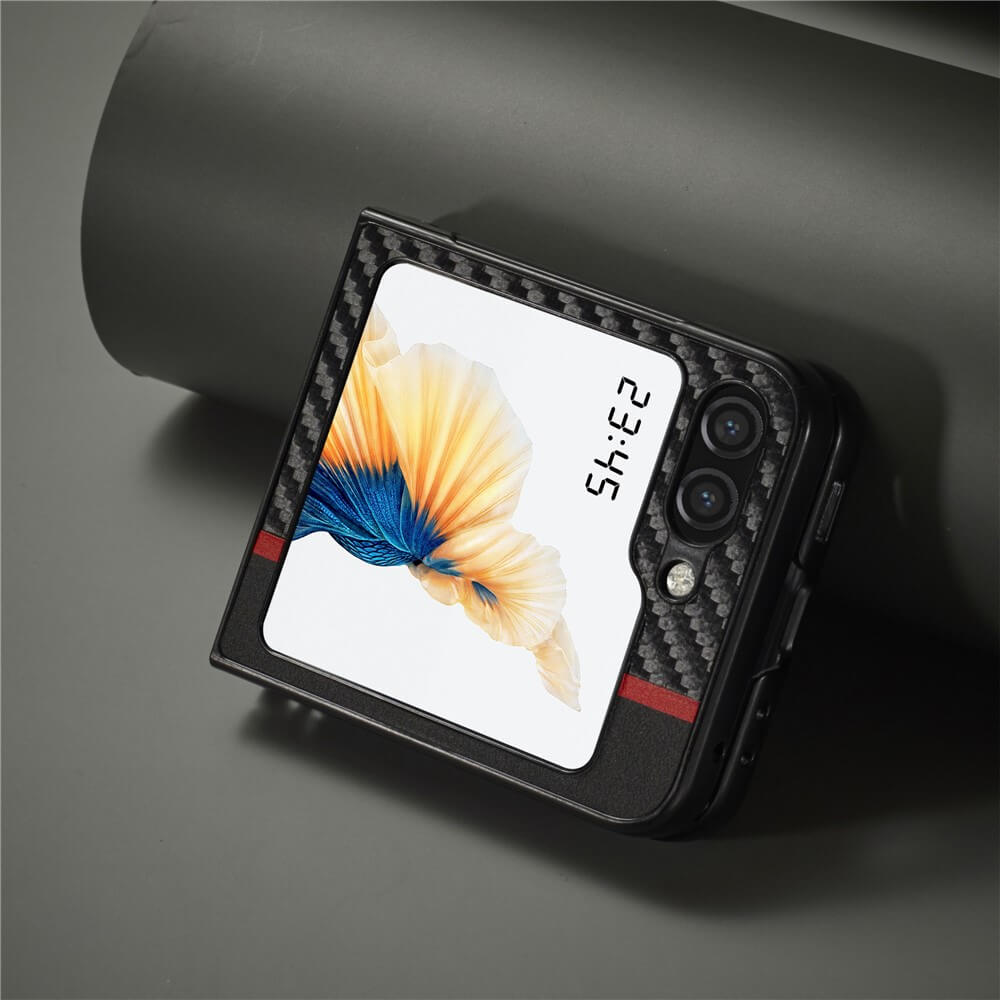 Galaxy Z Flip8 - LC.IMEEKE Cover posteriore Carbon Fiber