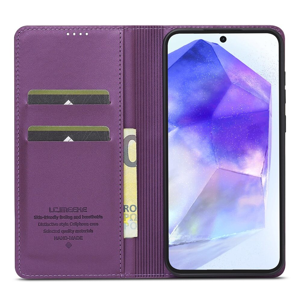 Galaxy S26 FE - LC.IMEEKE custodia a libro con scomparti per carte e stand