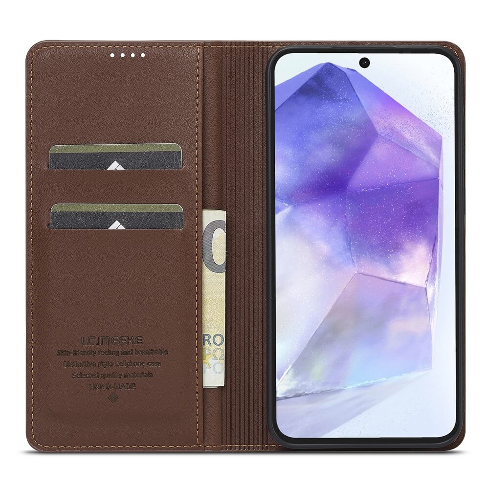 Galaxy S26 FE - LC.IMEEKE custodia a libro con scomparti per carte e stand