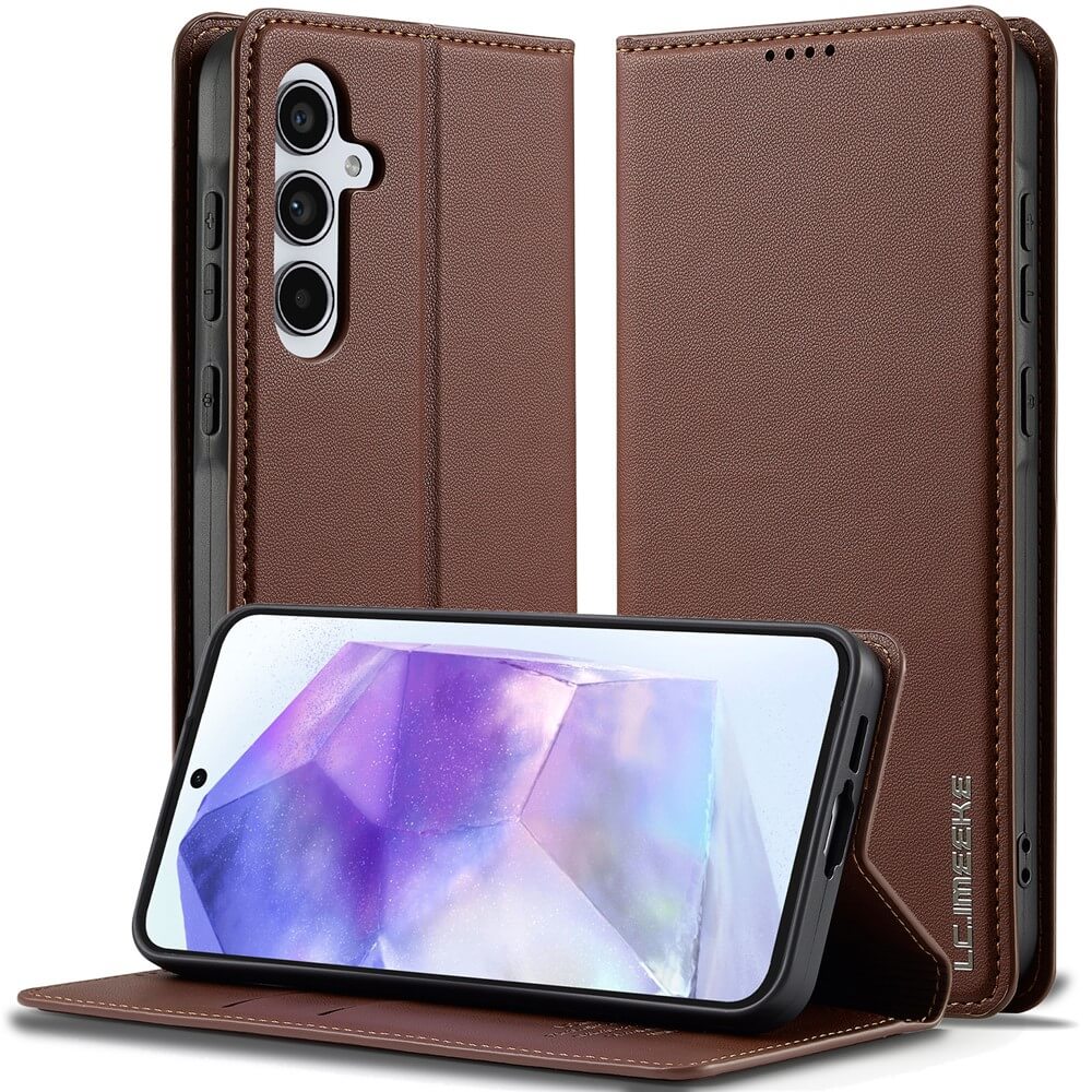 Galaxy S26 FE - LC.IMEEKE custodia a libro con scomparti per carte e stand