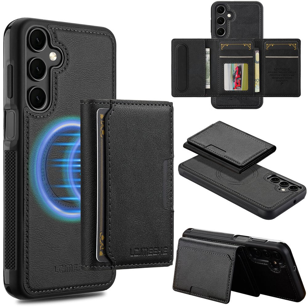 Galaxy S26 FE - LC.IMEEKE Magnetische Hülle mit abnehmbarem Kartenhalter
