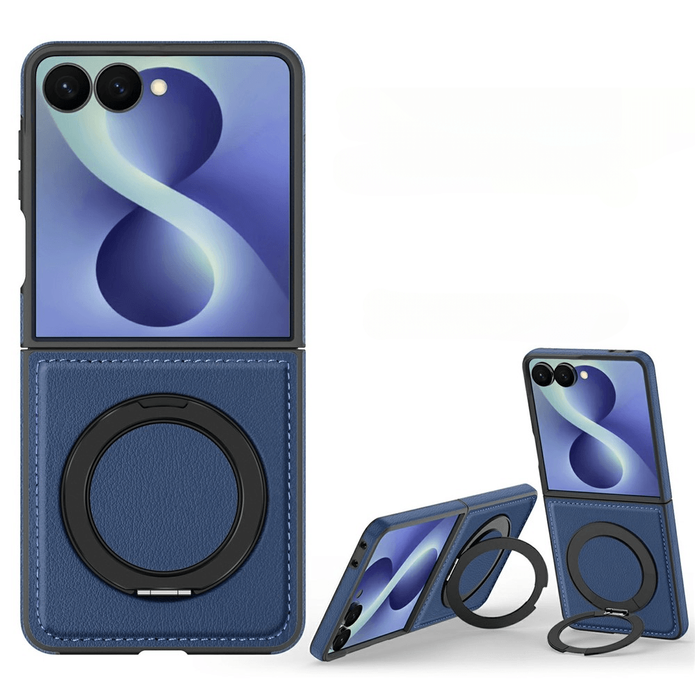 Galaxy Z Flip8 – Kunstleder Hülle mit Magnet und Kickstand