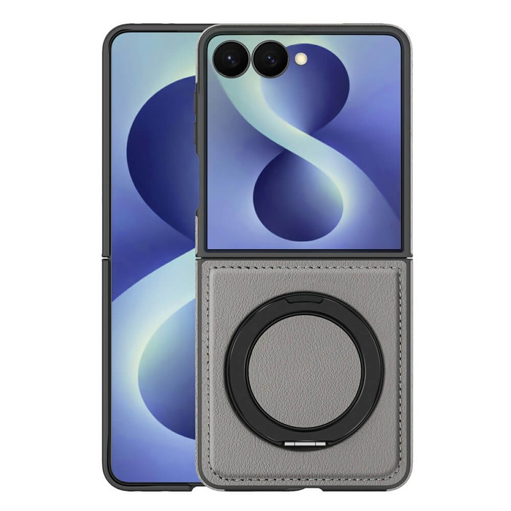 Galaxy Z Flip8 – Kunstleder Hülle mit Magnet und Kickstand