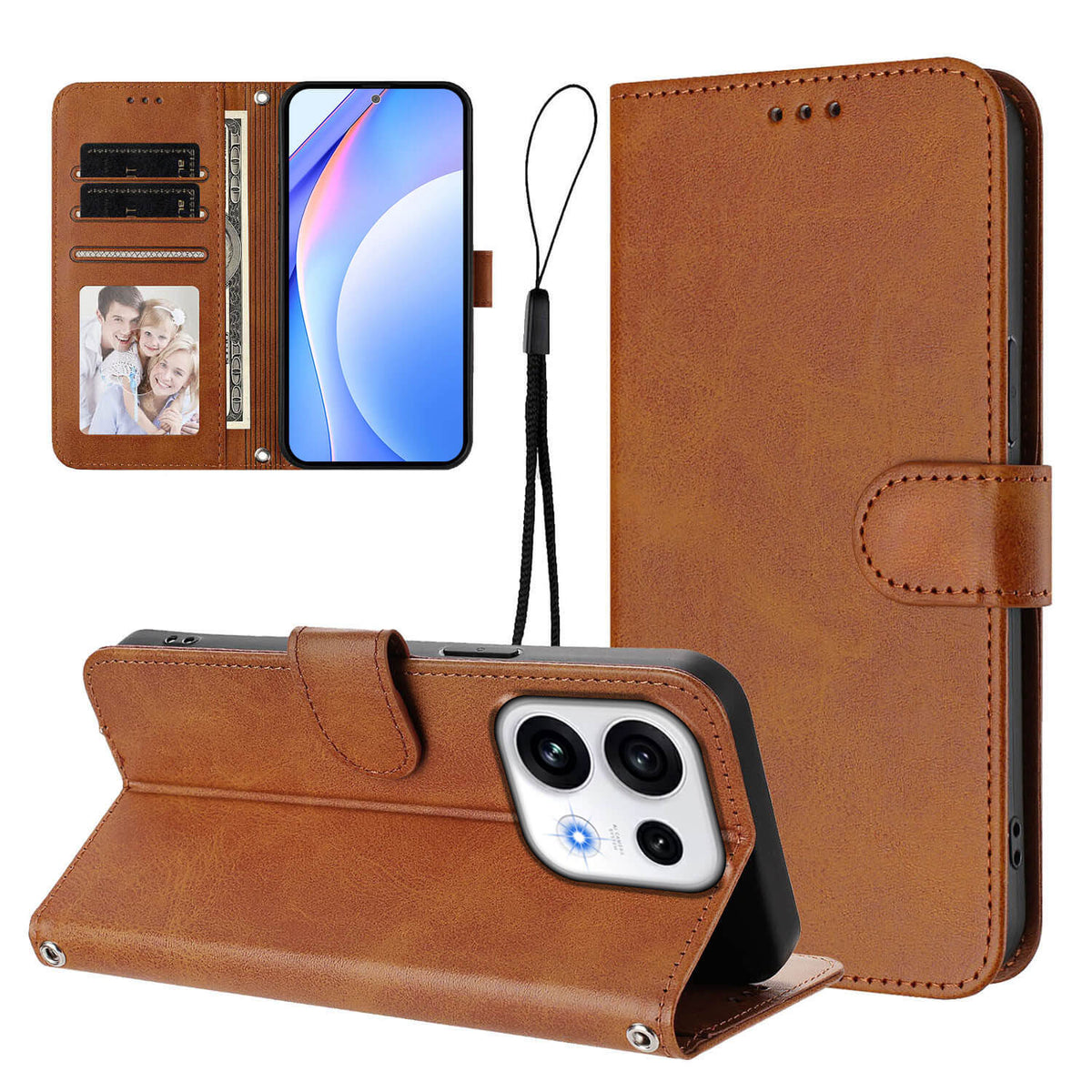 OPPO Reno16 / Reno16 Pro - Custodia lucida con cinturino da polso