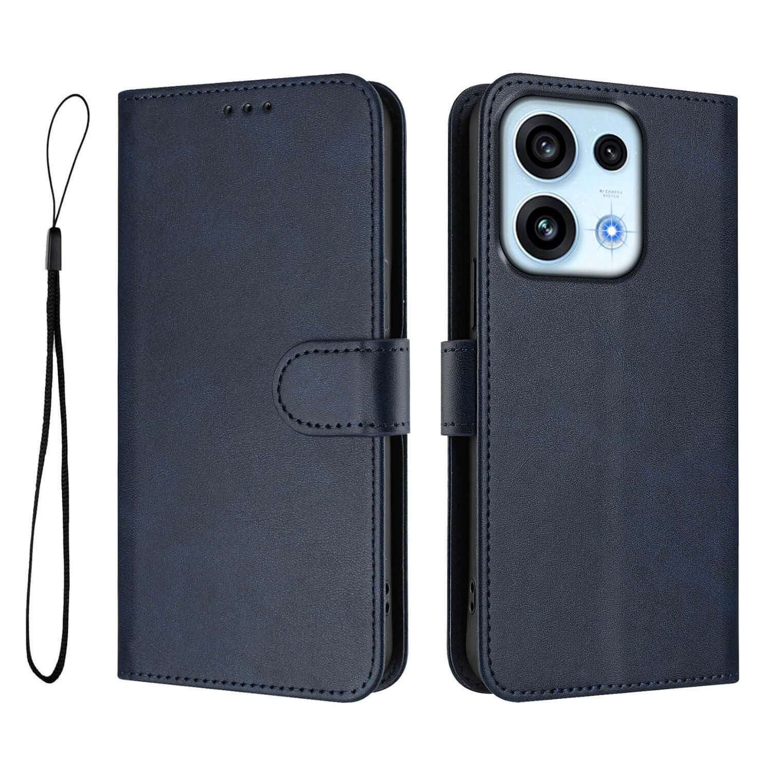 OPPO Reno16 F/ Reno16 FS - Custodia lucida con cinturino da polso