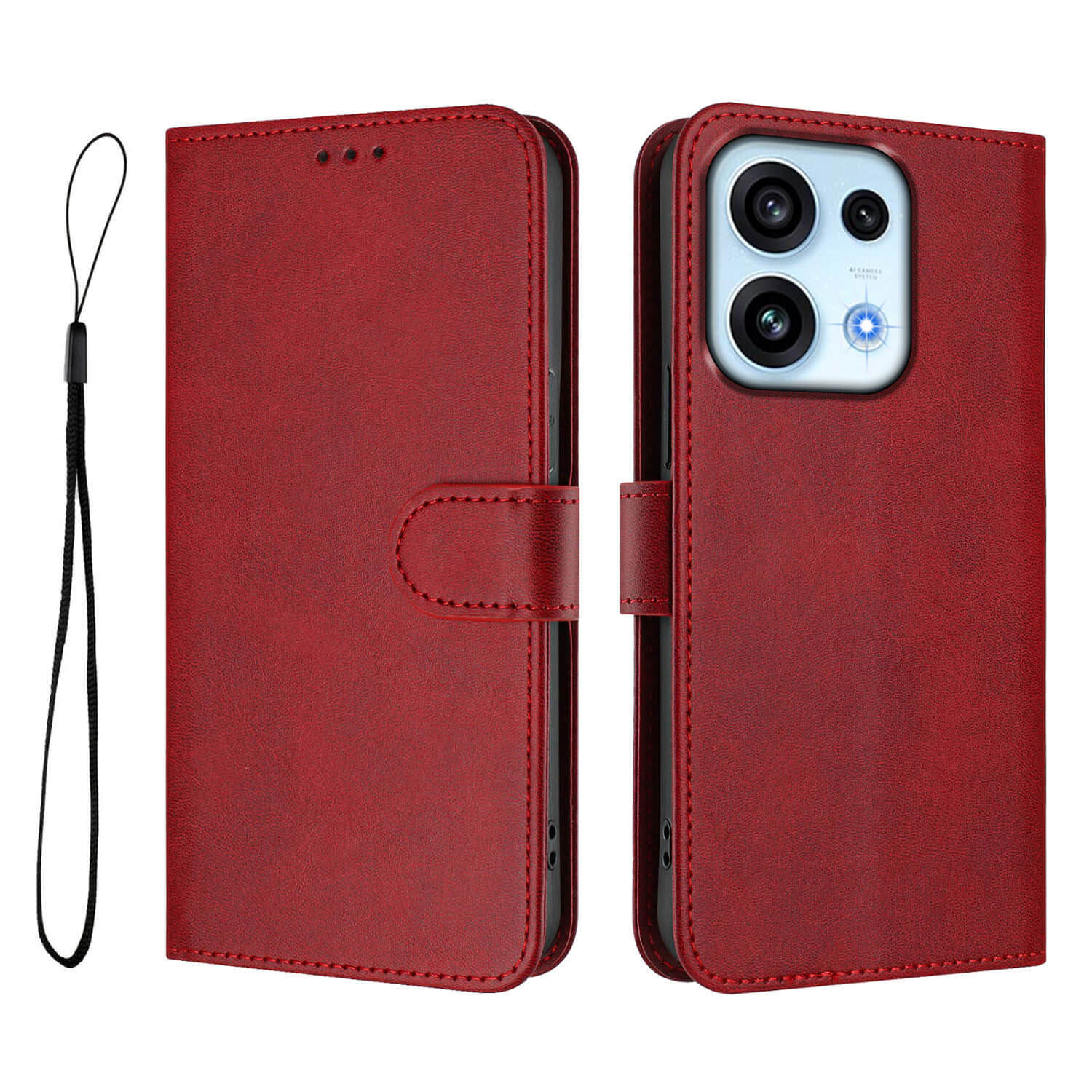 OPPO Reno16 F/ Reno16 FS - Custodia lucida con cinturino da polso